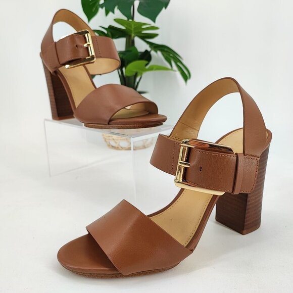 Michael Kors Women's Brown Leather Sandals Size 8M - Picture 1 of 9